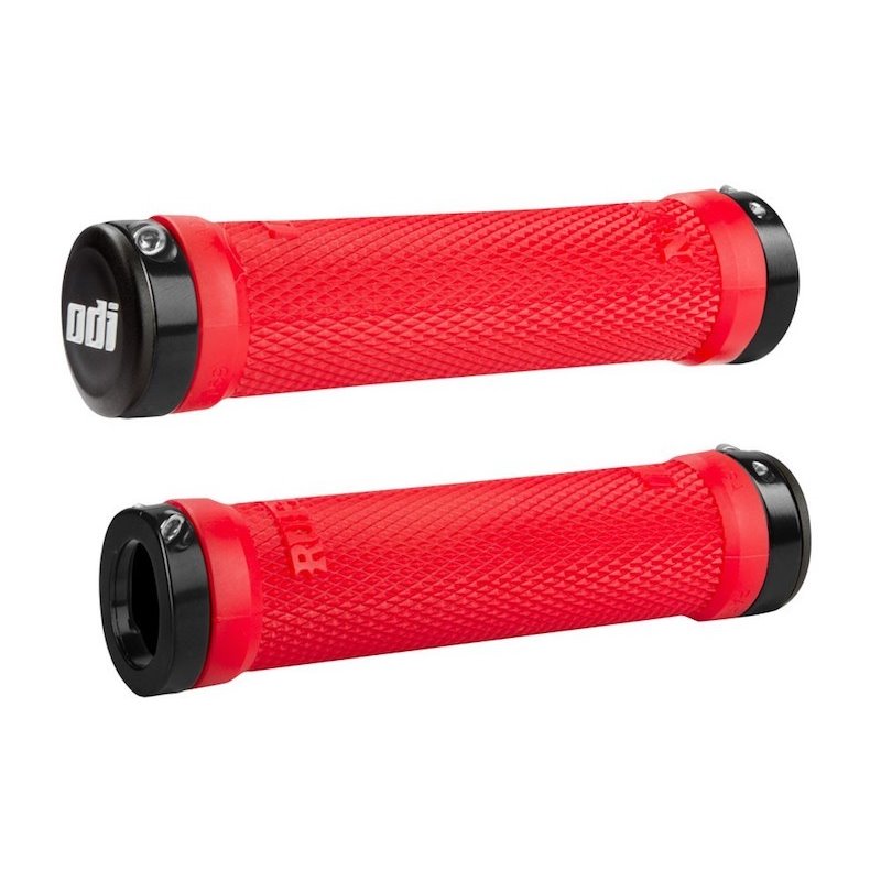 odi-ruffian-no-flange-lock-on-grip-130mm-red-rubber