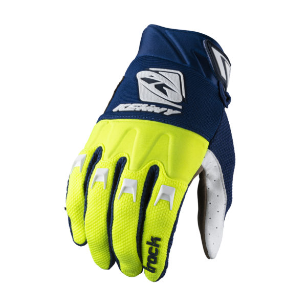 Kenny TRACK Gloves Kids 4 Navy Neon Yellow